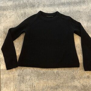 Jenni Kayne cashmere fisherman sweater black size small